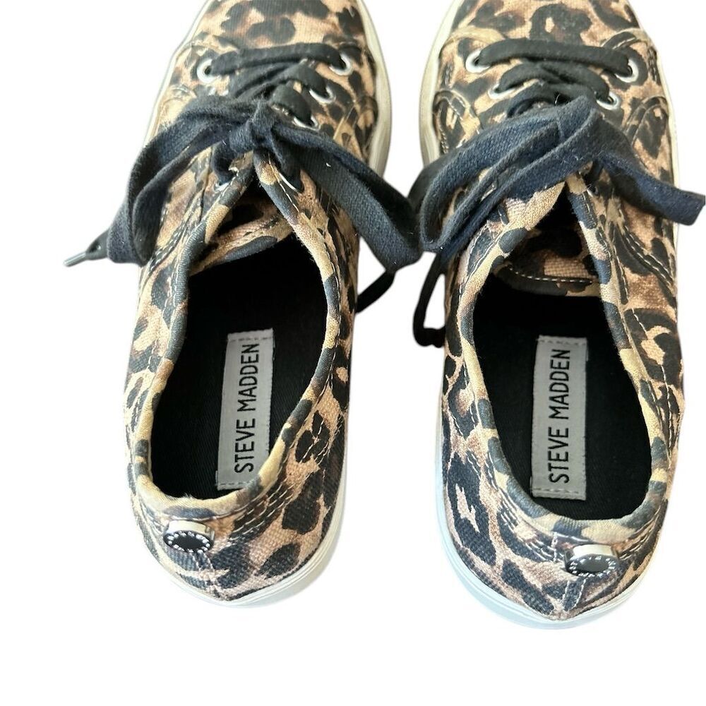 Steve Madden Emmi Women's Leopard Print Platform Sneakers Multicolor size 7 - Picture 2 of 16